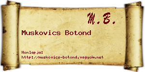 Muskovics Botond névjegykártya